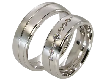 Model Augusta - 2 rings made of genuine silver